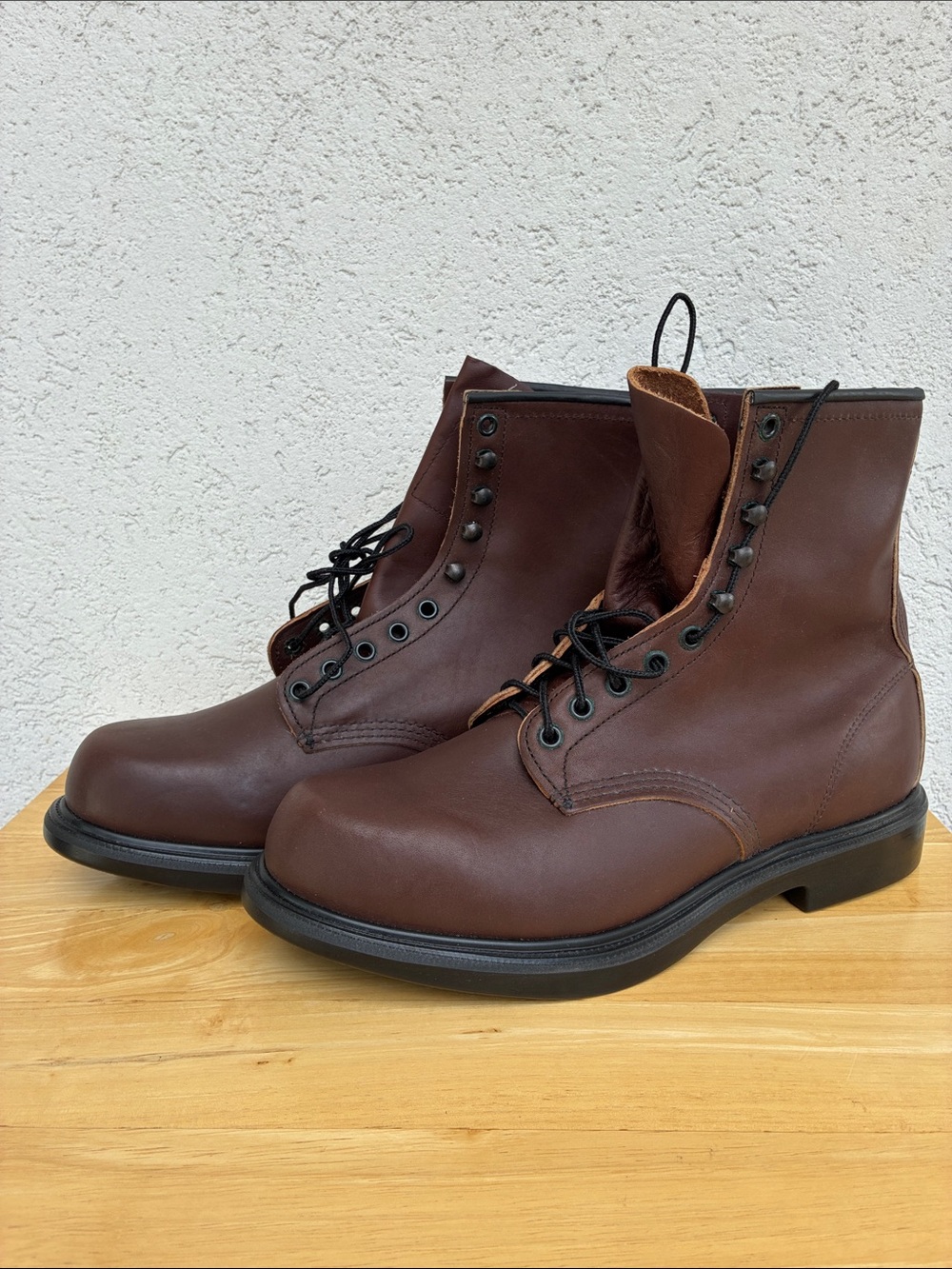 Red Wing Shoes Brown Leather Lace-Up Work Boots nearly new but need work